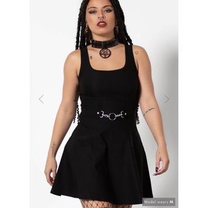 Killstar Thunderstruck o-ring mini dress. Size Medium. NWT